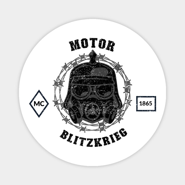 Motor Blitzkrieg Biker Club Magnet by Tip Top Tee's